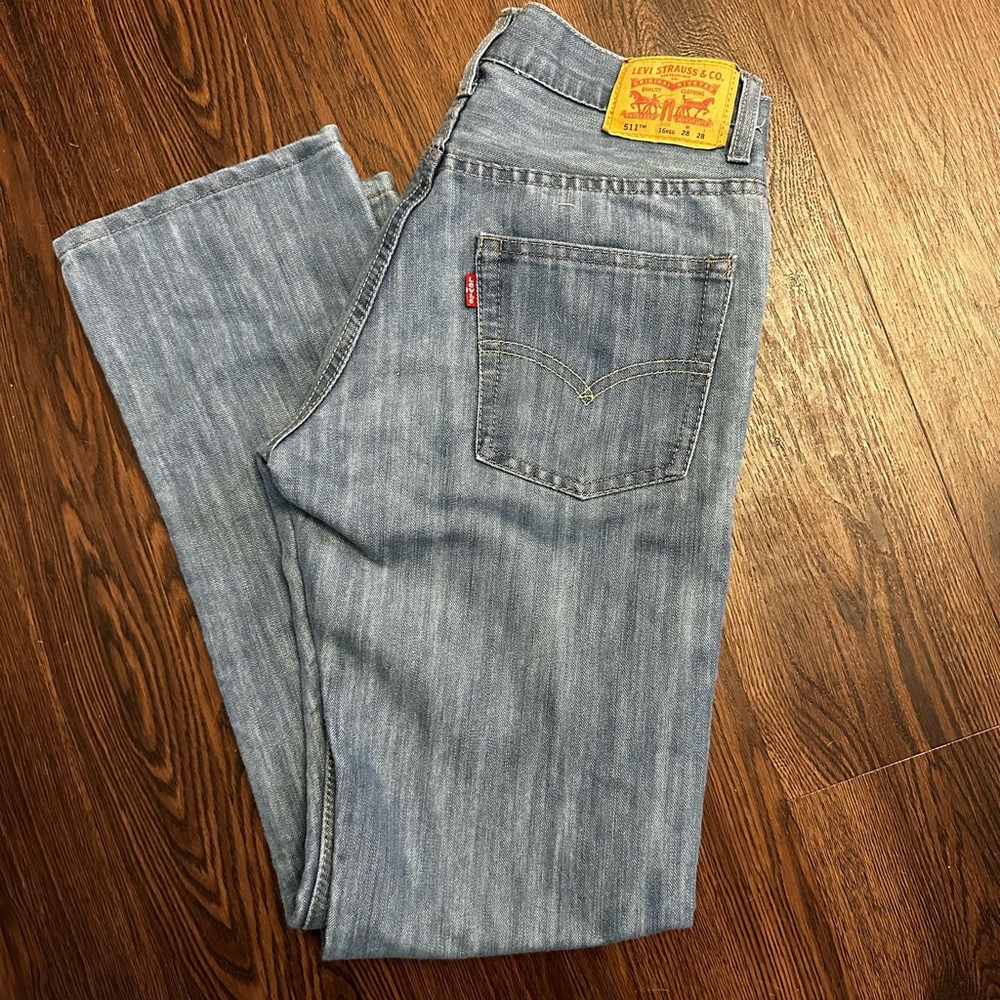 Levi’s 511 slim light wash jeans (16 Regular) W 28, L 28